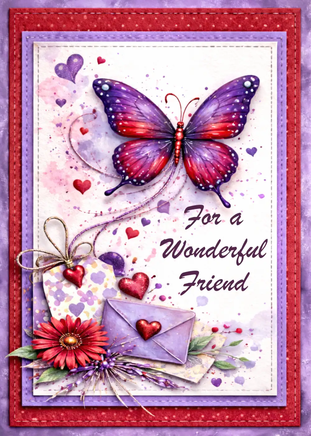 Friendship - Red and Purple